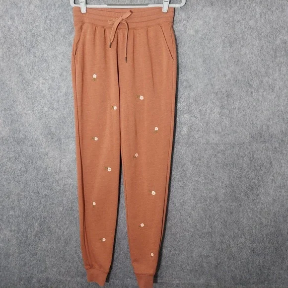 Old Navy Joggers S Tall Sweatpants Embroidery Floral Cottage Core Boho Festival - Picture 10 of 16
